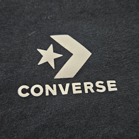 Converse Black Crop Tee with White Star Chevron Logo - Picture 6 of 7